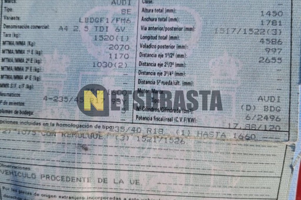 Audi A4 2.5 TDI 2005