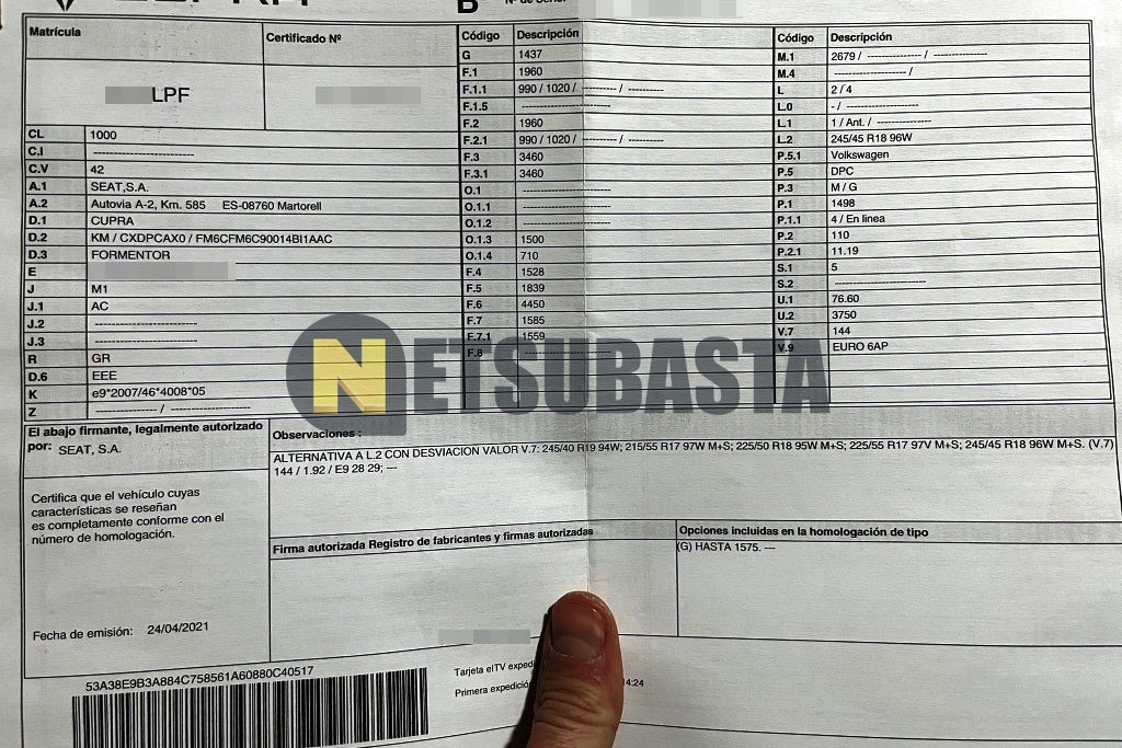 Cupra Formentor 1.5 TSI 2021