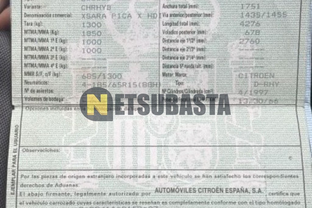 Citroën Xsara Picasso 2.0 HDi 2004