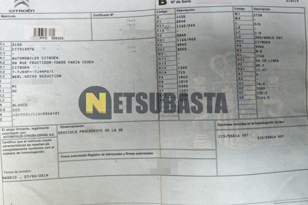 Citroën Berlingo Multispace 1.6 HDi 2014