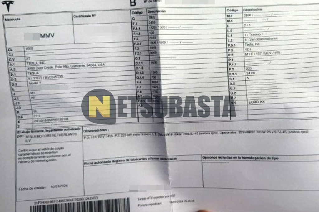 Tesla Model Y Traccion trasera 2024