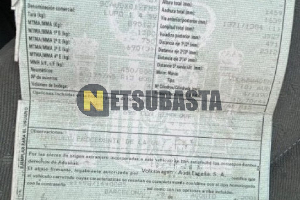 Volkswagen Lupo 1.4 2001