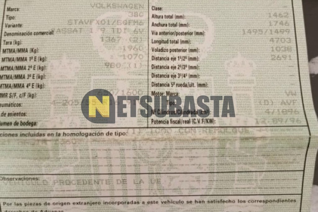 Volkswagen Passat 1.9 TDI 2001