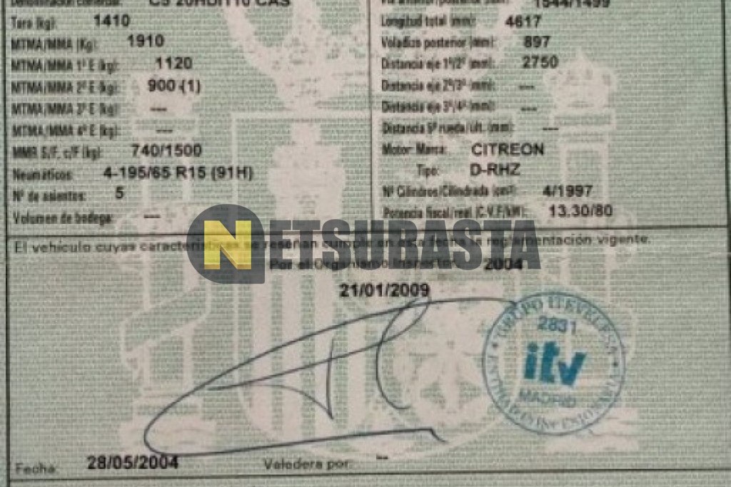 Citroën C5 2.0 HDi C.A.S 2004
