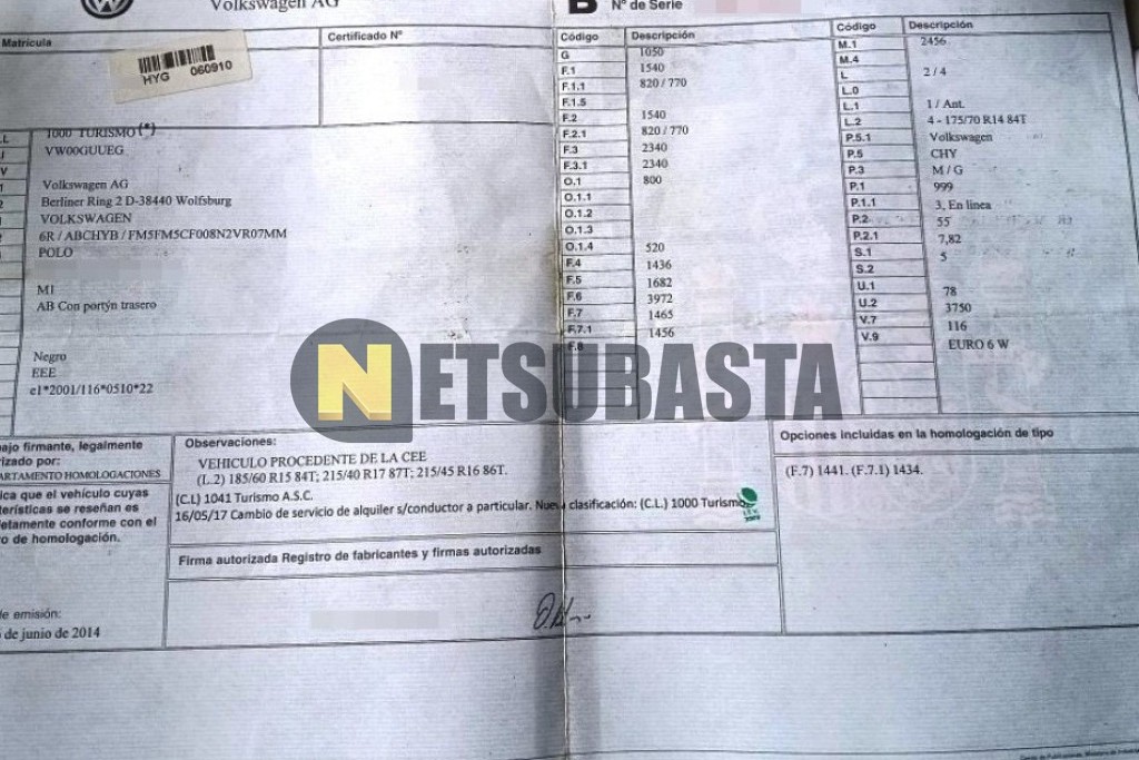 Volkswagen Polo 1.0 2014