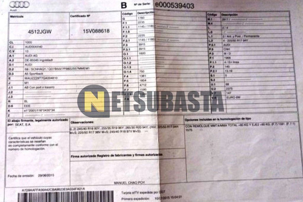 Audi A5 Sportback 2.0 TDI quattro S tronic 7 vel. 2015