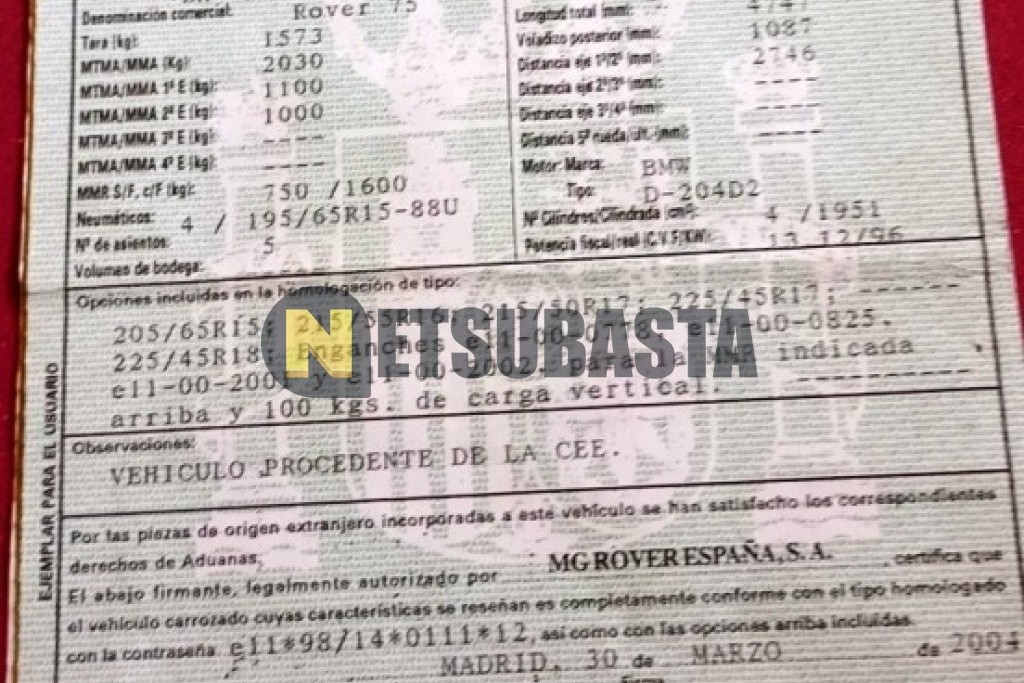 Rover 75 2.0 CDTi 2004