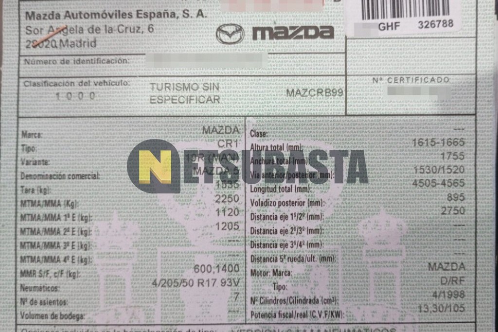 Mazda 5 2.0 CRTD 2008