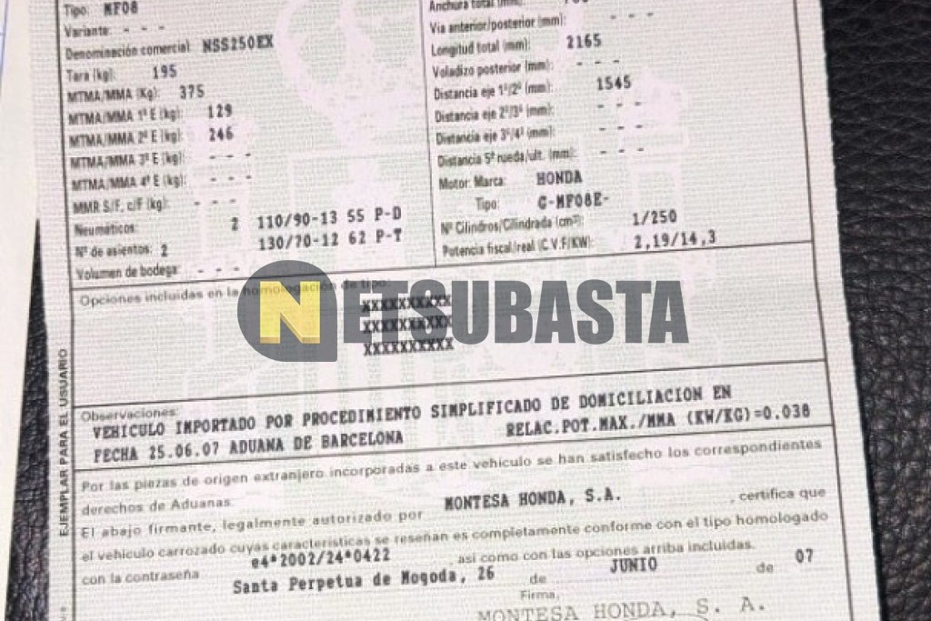 Honda FORZA 250 2007