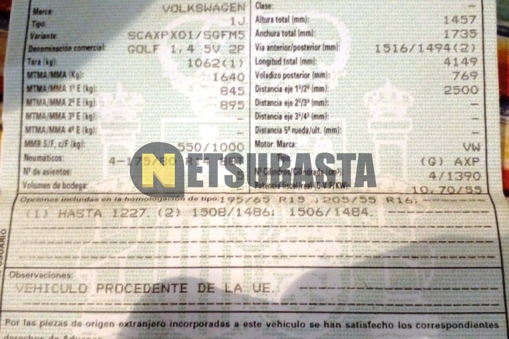 Volkswagen Golf 1.4 2000