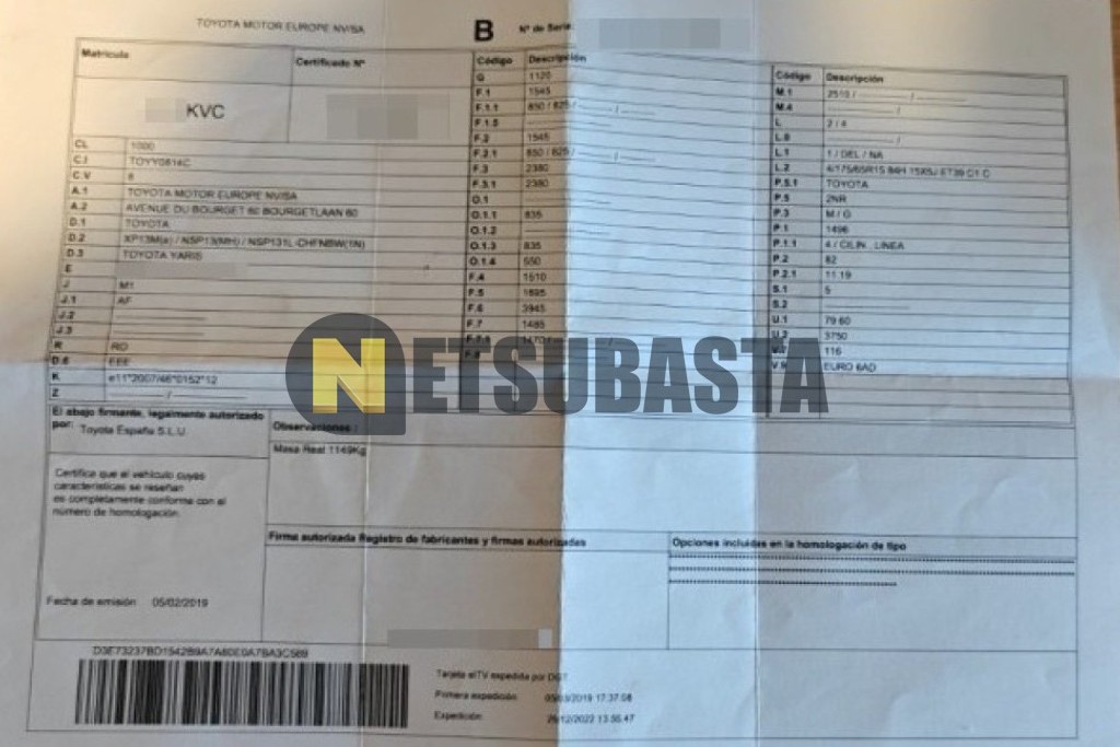 Toyota Yaris 1.5 2019