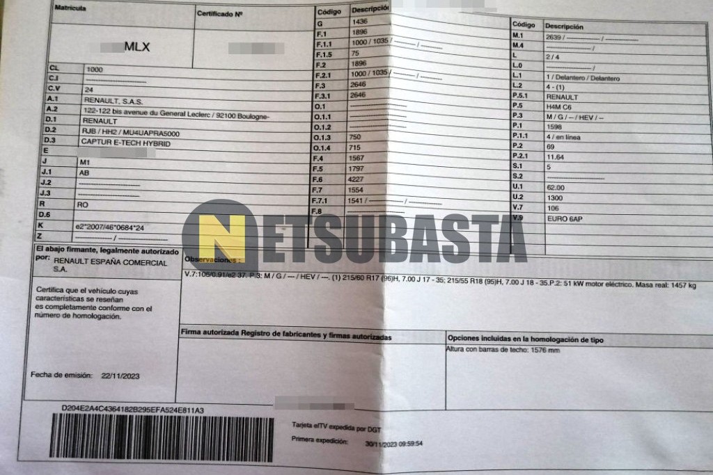 Renault Captur E-TECH Híbrido 2023