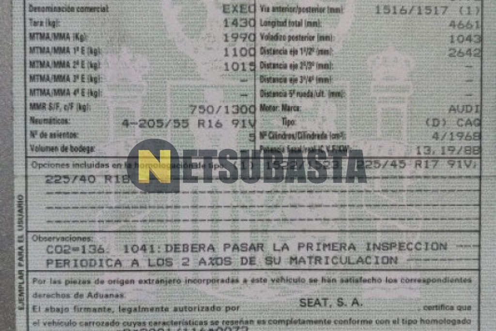 Seat Exeo 2.0 TDI CR DPF 2011