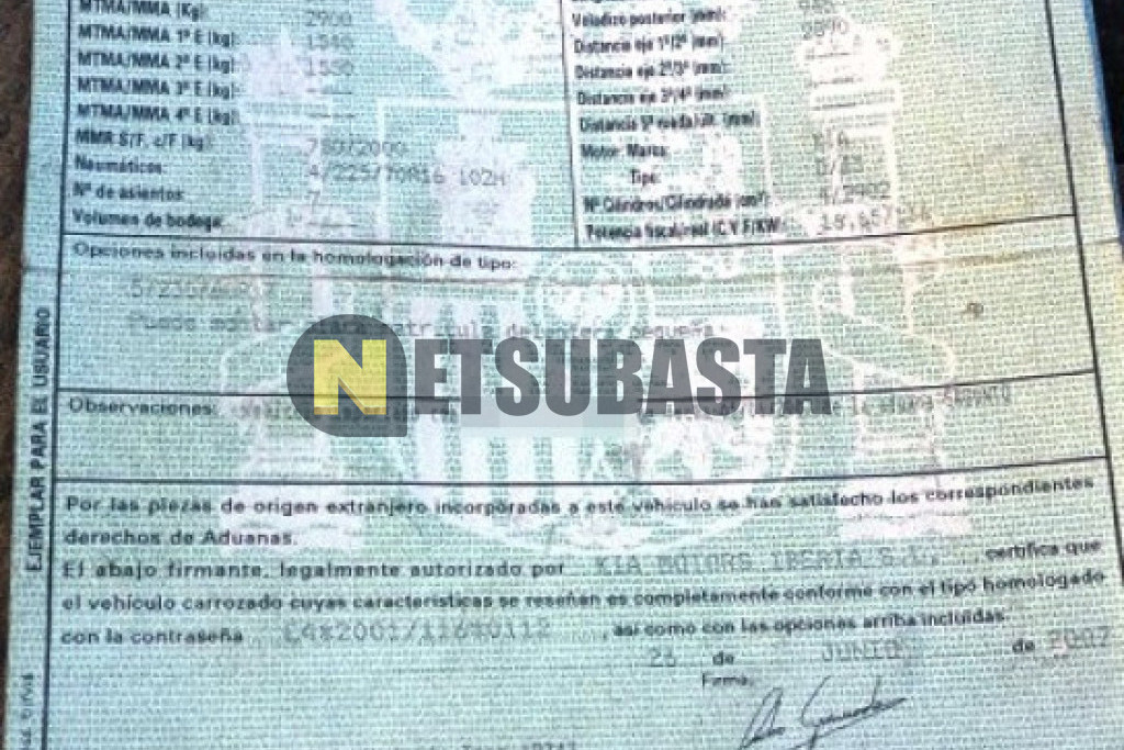 Kia Carnival 2.9 CRDi VGT 7 plazas 2007