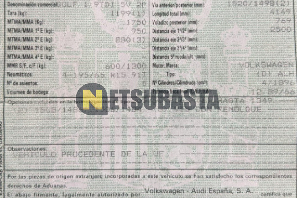 Volkswagen Golf 1.9 TDI 2001