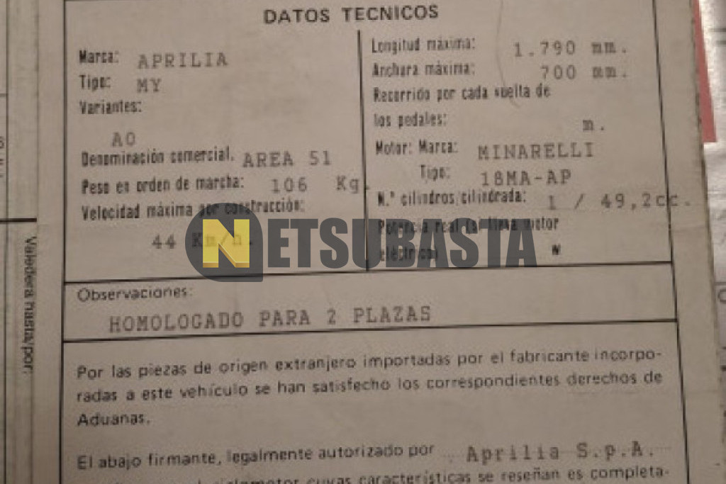 Aprilia Area 51 2001