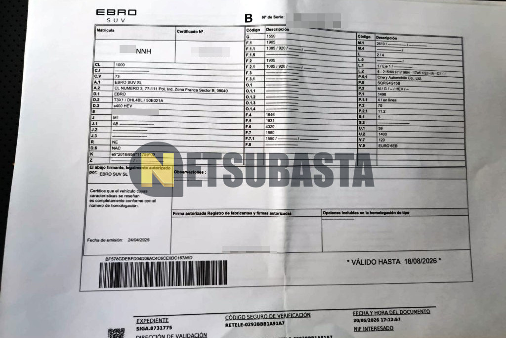 Ebro s400 HEV 2026