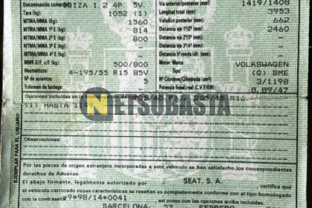 Seat Ibiza 1.2 12V 2006