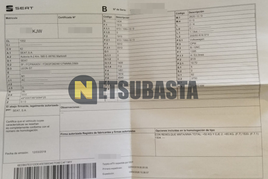 Seat Leon ST 1.4 TGI GNC DSG-7 2018