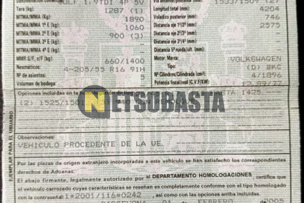 Volkswagen Golf 1.9 TDI 2005