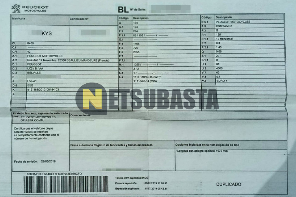 Peugeot Belville 125 2019