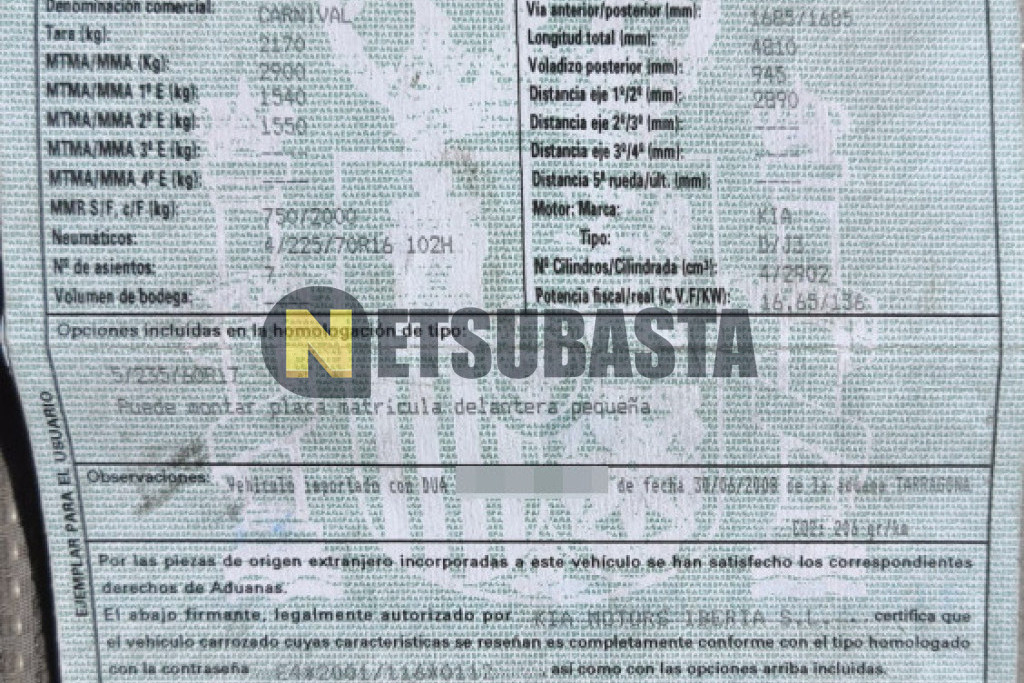 Kia Carnival 2.9 CRDi VGT 2009