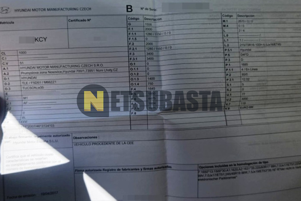 Hyundai Tucson 1.7 CRDi 4x2 2017