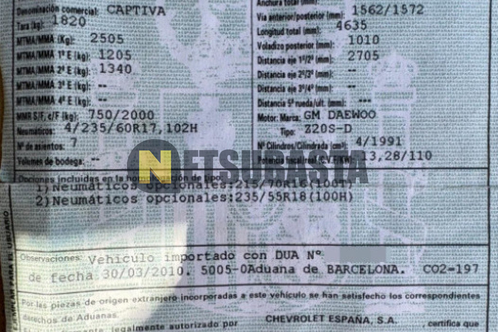 Chevrolet Captiva 2.0 VCDi 7 plazas 2010