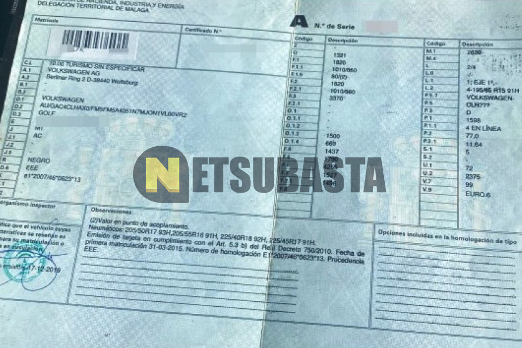 Volkswagen Golf 1.6 TDI CR BMT 2015