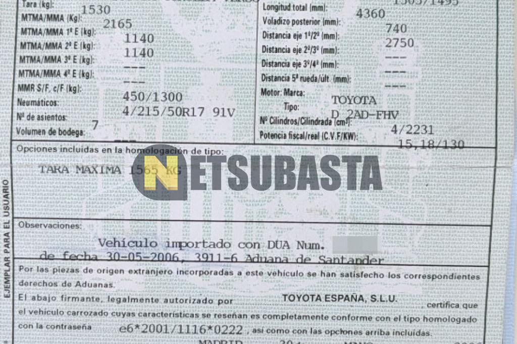 Toyota Corolla Verso 2.2 D4D 2006
