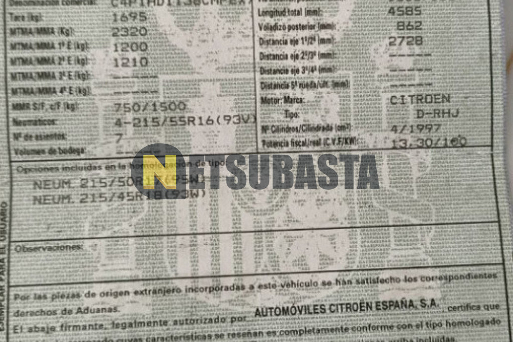 Citroën Grand C4 Picasso 2.0 HDi 2007