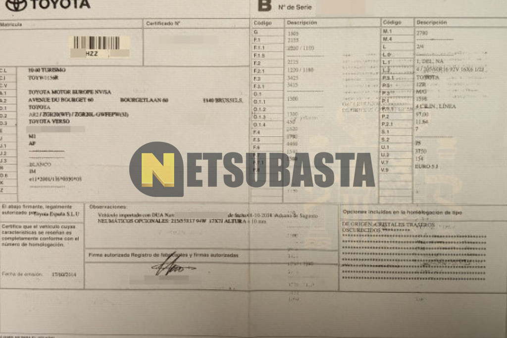 Toyota Verso 130 7 plazas 2014