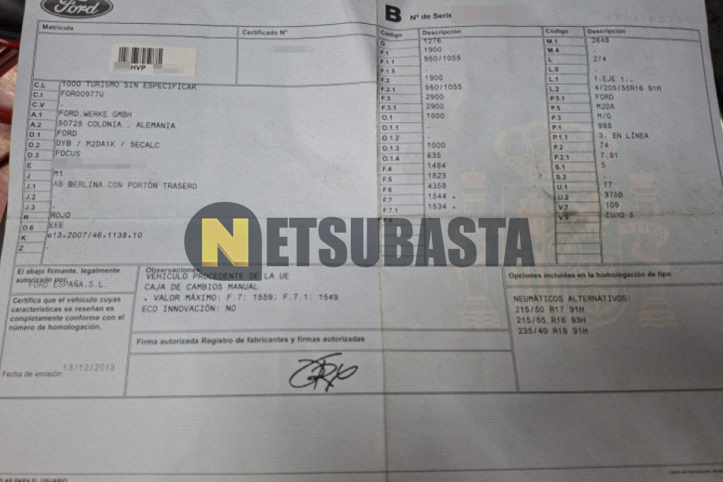 Ford Focus 1.0 EcoBoost 2014