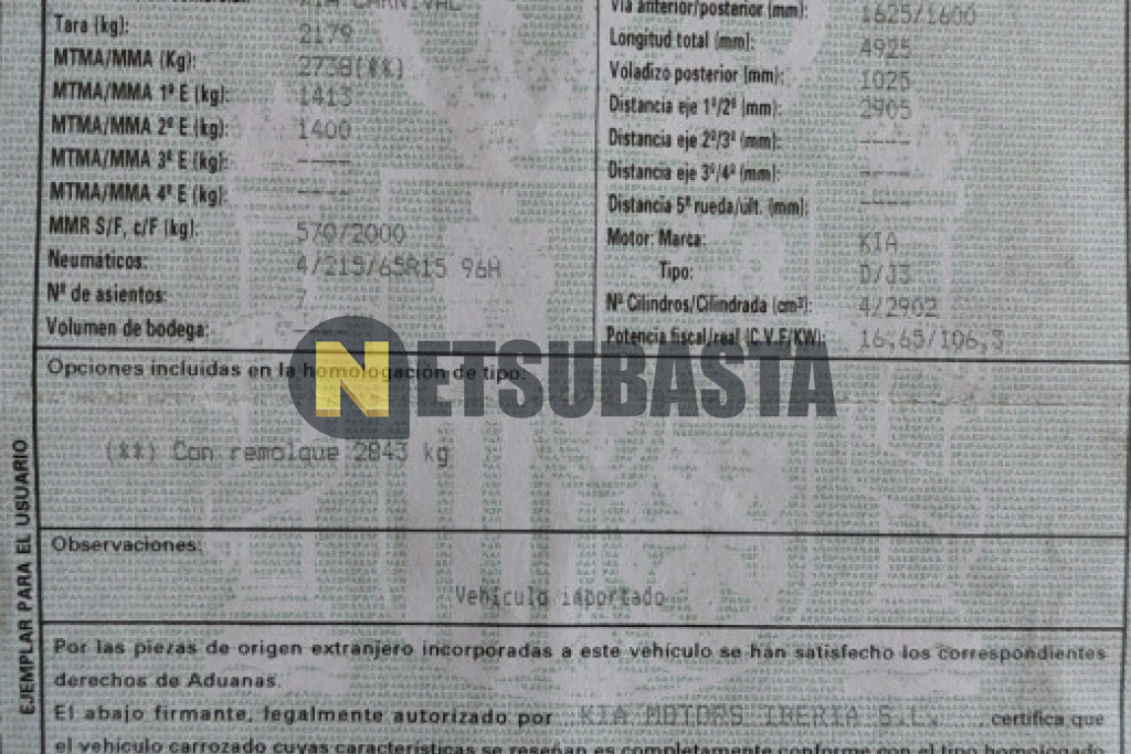 Kia Carnival 2.9 CRDI VGT 2006